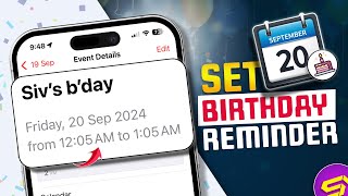 How to Add Birthdays to iPhone Calendar  Set Birthday Reminders on iCalendar [upl. by Zerk]