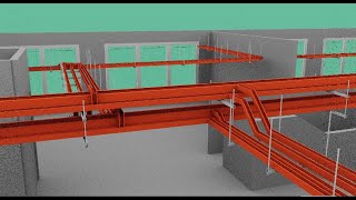 Singapore electrical work animation Trunking installation [upl. by Zeuqcaj]