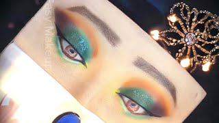 Green Eye Makeup  Green Bridal Eye Makeup tutorial [upl. by Crocker448]