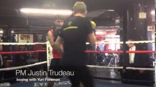 Prime Minister Justin Trudeau boxing [upl. by Anirtik]