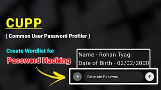 Create Perfect Wordlists for Password Hacking in Kali Linux  CUPP  Umesh Krishnia [upl. by Johnston34]