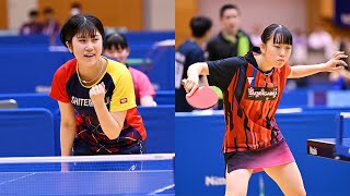 第93回全国高等学校卓球選手権大会ハイライト Day5 女子シングルス 準決勝 インターハイ 長崎 卓球レポート [upl. by Ballard449]