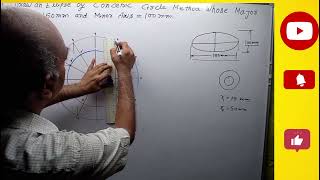 EllipseConcentric Circle MethodMethodEllipse Drawmaths in Drawing [upl. by Zerep726]