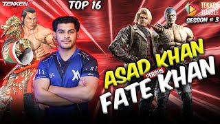 TEKKEN TUSSLE SEASON 03 Khan vs Asad khan qualifier for top 16 match tekken8 [upl. by Gawain213]