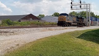 Catching CSX I142 and CSX M575  Bonus trains in Covington Kentucky [upl. by Halet654]