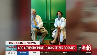 CDC advisory panel back Pfizer booster shot [upl. by Ecirtnahs]