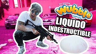 CREAMOS una WUBBLE BUBBLE con LÍQUIDO NO NEWTONIANO  SE HACE DURO Y ES INDESTRUCTIBLE Logan G [upl. by Katonah]