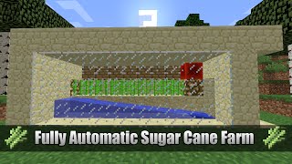 Efficient Auto Sugar Cane Farm Tutorial  18  19  Compact  Minecraft [upl. by Anwaf]