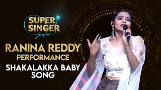 Ranina Reddys Shakalakka Baby Song Performance  Super Singer Junior  StarMaa [upl. by Heyward]