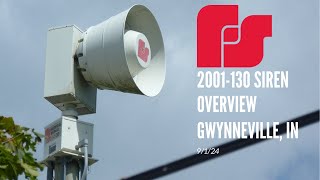 Fs 2001130 Siren overview  Gwynneville Indiana  Shelby CO  9124 [upl. by Atoiyanap]