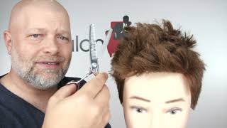 How to Thin Out Thick Hair  TheSalonGuy [upl. by Skier]