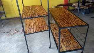 DIY ESTANTES MADERA Y METAL INDUSTRIAL DIY WOOD AND METAL SHELVES [upl. by Sabah845]