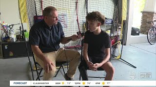 Young baseball player with prosthetic leg recognized nationally by Shriners Childrens [upl. by Osugi321]