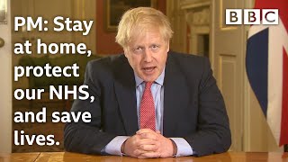 Coronavirus PM Boris Johnsons lockdown statement BBCNews  BBC [upl. by Harbard156]