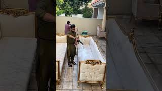 sofa cleaning at home  Sofa Cleaning  Carpet Cleaning  cleaning Services shorts viralvideo [upl. by Assilav]