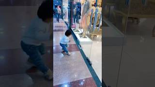 Baby runs into glass door learning to walk [upl. by Asena505]