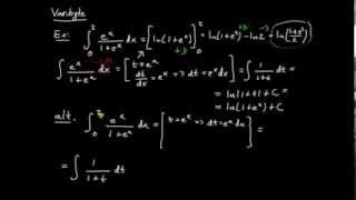Integraler del 6  partialintegration och variabelbyte kombinerat med insättningsformeln [upl. by Wilek]