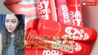 Maybelline Baby Lips Pink Lolita and Cherry Kiss Swatches Follow the link below for 41 discount [upl. by Graner]