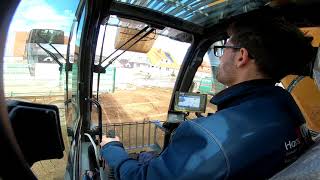 Liebherr R 926 G8 Baugrube ausgraben Leica GPS Teil 3 GoPro CabView [upl. by Aisat713]