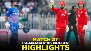 PSL 9  Full Highlights  Islamabad United vs Multan Sultans  Match 27  M2A1A [upl. by Aihseyk]