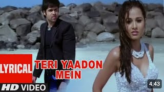 Teri Yaadon Mein Lyrical Video  The Killer  K K Shreya Ghosal  Emraan Hashmi Nisha Kothari [upl. by Enaira925]