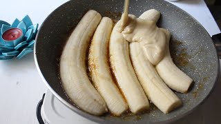 Torta alla banana in padella facile e veloce con 1 uovo solo senza forno [upl. by Skilken730]