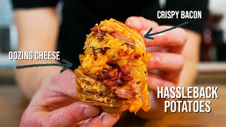 Cheese amp Bacon Loaded Crispy Hassleback Potatoes  You Have To Try This Recipe [upl. by Einwahs]