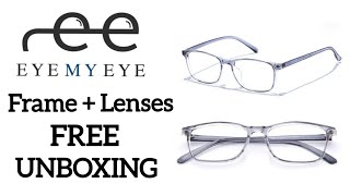 FREE Frame  Lenses Unboxing  NERDLANE by EyeMyEye Glossy Grey Retro Eyeglasses [upl. by Hake916]