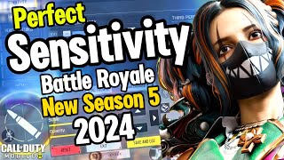 Best Sensitivity Settings For Call Of Duty Mobile Battle Royale Season 5  Br Sensitivity CODM 2024 [upl. by Hitchcock]