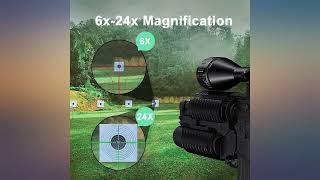 CVLIFE Hunting Rifle Scope 624x50 AOE Red and Green Illuminated Gun Scope Optics review [upl. by Annhoj]