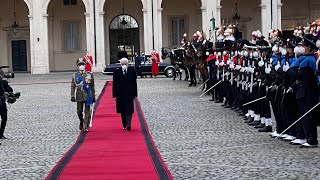 Insediamento del Presidente Mattarella al Palazzo del Quirinale [upl. by Udall]