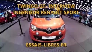 TWINGO GT RENAULT SPORT  INTERVIEW INGENIEUR [upl. by Nyltyak]