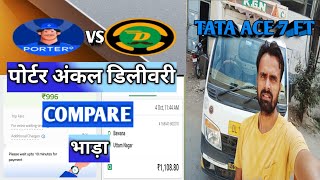 Porter Uncle Delivery Compare Bhaada Tata Ace 7Ft [upl. by Asilat303]