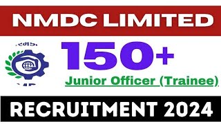 NMDC VACANCY 2024 WITHOUT GATE [upl. by Joung867]