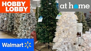 HOBBY LOBBY WALMART AT HOME CHRISTMAS CLEARANCE DECORATIONS SHOP WITH ME SHOPPING STORE WALK THROUGH [upl. by Eillom]