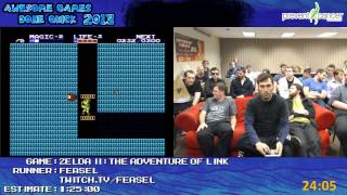 Zelda II The Adventure of Link Speed Run in 11205 by feasel Live at AGDQ 2013 NES [upl. by Liahus965]