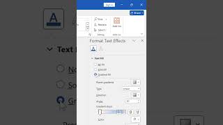 Gradient Text in MS Word laptop windows computer viral reels shorts [upl. by Hanaj]