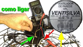 como ligar o VENTILADOR de parede VENTISILVA em 110 volts ou 220 volts e TESTA o CAPACITOR [upl. by Llenal]