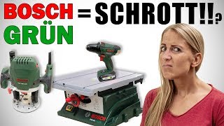 Ist BOSCH GRÜN wirklich Schrott ❗❗❗❓ Unsere Meinung zu BOSCH PTS10  PSR 18 LI2 und POF 1400 ACE [upl. by Ferullo]