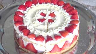 Fraisier  French Strawberry Cake fraisier frenchstrawberrycakerecipe recettefraisier [upl. by Darya]