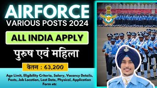 🔥 Airforce GroupC Civillian Vacancy 2024  Offline Form  Airforce New Vacancy 2024 [upl. by Erdei14]