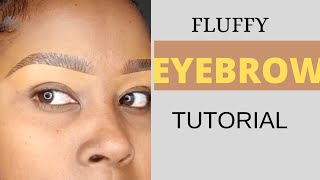 fluffy EYEBROW tutorial I tried Rosina sharons fluffy eye 👁️ brow tutorial [upl. by Reedy]