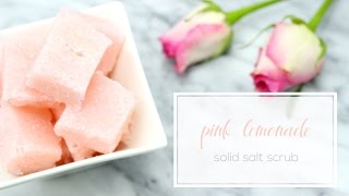 DIY pink lemonade solid salt scrub [upl. by Brigit]