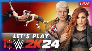 WWE 2K24 Launch Week Live Playthrough [upl. by Chessy]