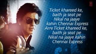 Chennai Express Full Title Song With Lyrics HD [upl. by Reel]