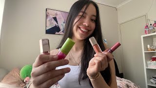 asmr my lip gloss collection loads of tingly mouthsounds and application sounds 🤍 [upl. by Siubhan]