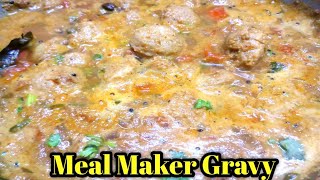 Meal maker gravy in tamil  soya chunks gravy recipe in tamil  how to make meal maker curry [upl. by Anairo572]