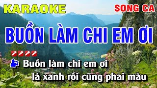 Karaoke Song Ca Buồn Làm Chi Em Ơi Nhạc Sống  Hoàng Long [upl. by Yromem911]