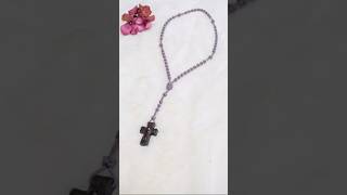 도래매듭 5단 묵주 만들기 Rosary made with traditional Korean knots  Dorae Knotrosaryknotdiy [upl. by Burrow]