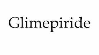 How to Pronounce Glimepiride [upl. by Evers]